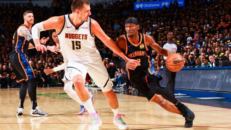 Do início ao fim! Thunder atropela os Nuggets e empata a série no Oeste