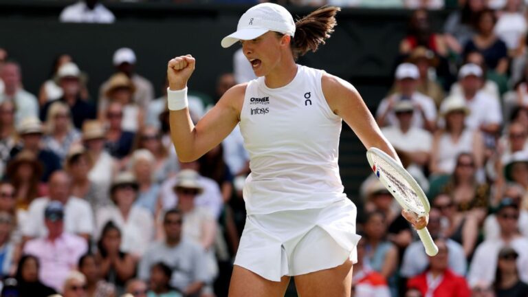 Swiatek atropela Anisimova na final com ‘bicicleta’ e é campeã de Wimbledon pela 1ª vez